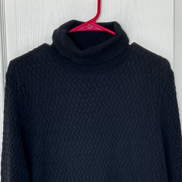 Lands End Women’s Turtleneck Knit Sweater Black Size 1X - Picture 2 of 6